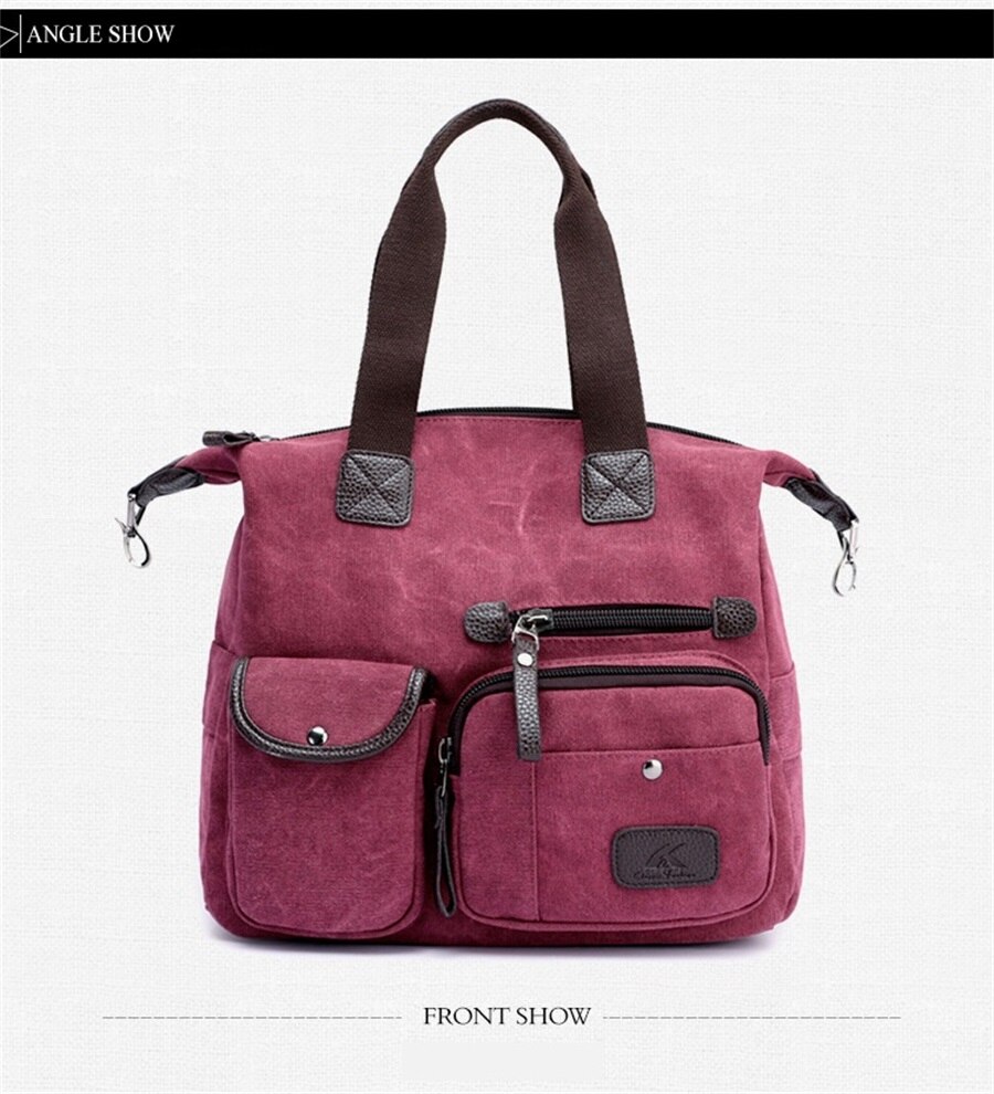 2019 High Quality Canvas Woman Bags Portable Retro Style Canvas Bag Outdoor Travel Leisure Shopping Shoulder Woman Crossbody Bag