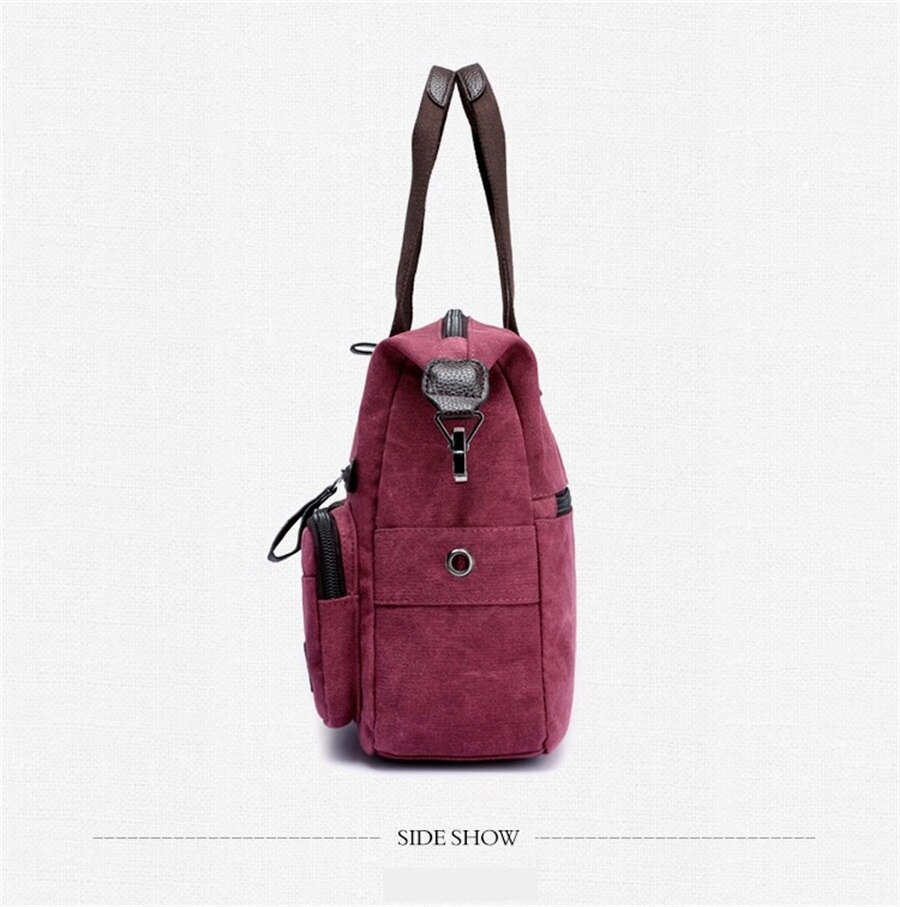 2019 High Quality Canvas Woman Bags Portable Retro Style Canvas Bag Outdoor Travel Leisure Shopping Shoulder Woman Crossbody Bag