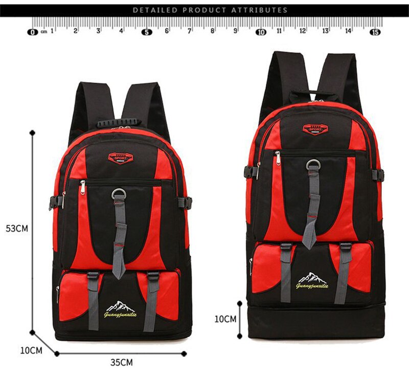 Outdoor Tourist Climbing Backpack Waterproof Nylon Large Capacity Trekking Travel Backpacks Men Women Quality Sports Hiking Bags