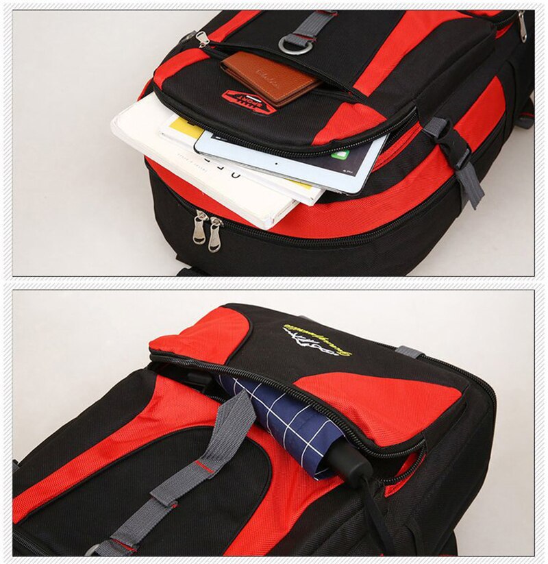 Outdoor Tourist Climbing Backpack Waterproof Nylon Large Capacity Trekking Travel Backpacks Men Women Quality Sports Hiking Bags