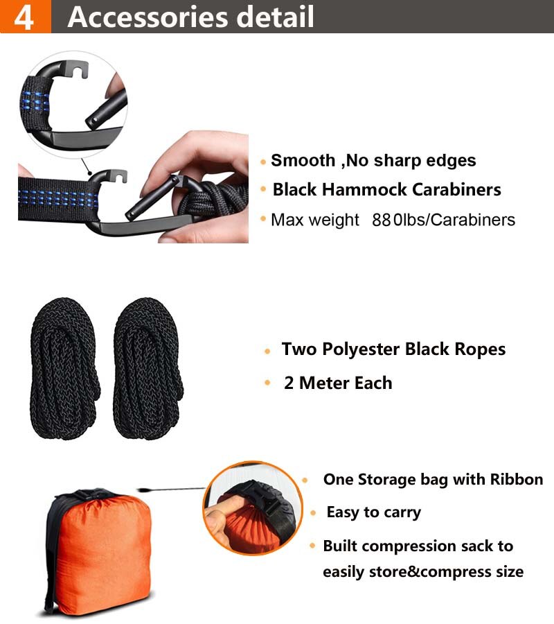 Camping Parachute Hammock Survival Garden Outdoor Furniture Leisure Sleeping Hamaca Travel Double Hammock 300*200cm