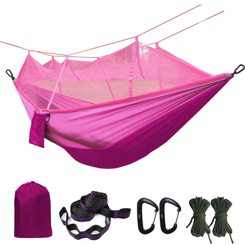 Portable Mosquito net Hammock Double-person Folded Into The Pouch Mosquito Net Hammock Hanging Bed For Travel Kits Camping