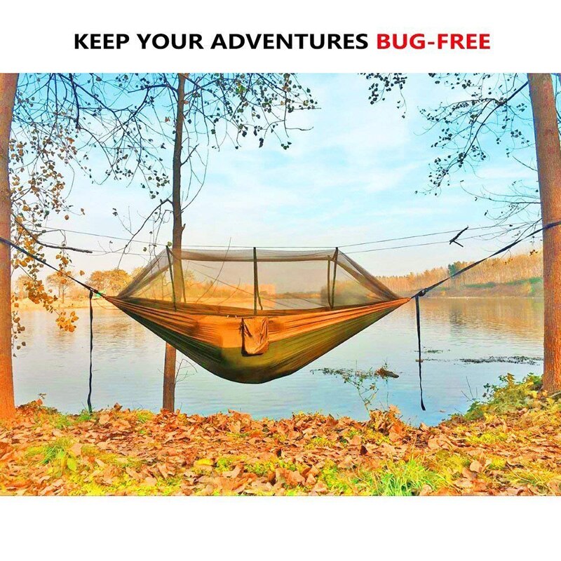Portable Mosquito net Hammock Double-person Folded Into The Pouch Mosquito Net Hammock Hanging Bed For Travel Kits Camping