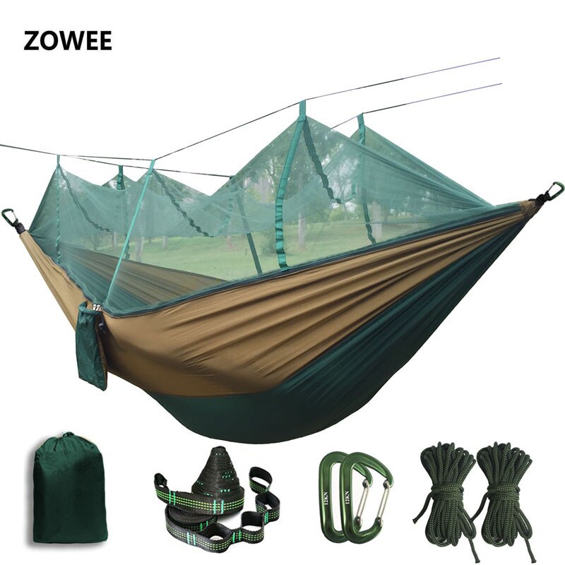 Portable Mosquito net Hammock Double-person Folded Into The Pouch Mosquito Net Hammock Hanging Bed For Travel Kits Camping