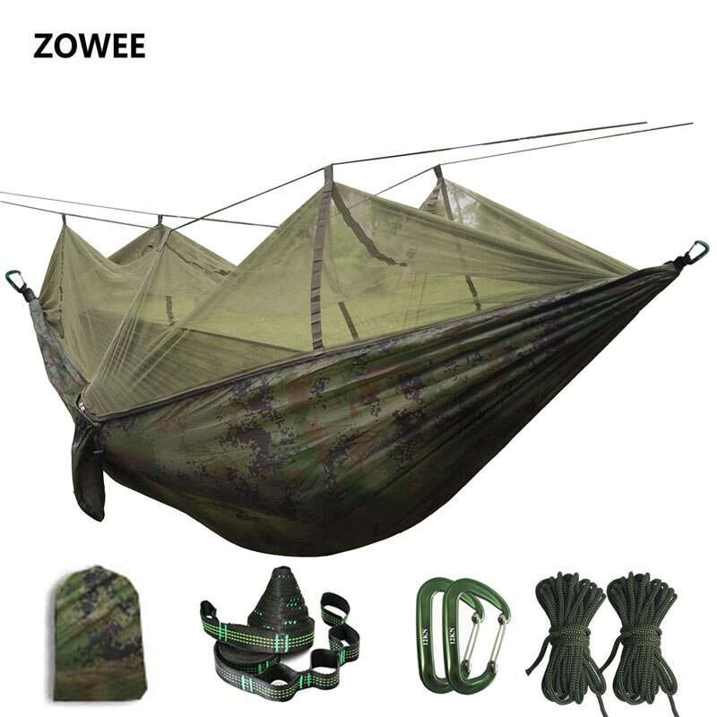 Portable Mosquito net Hammock Double-person Folded Into The Pouch Mosquito Net Hammock Hanging Bed For Travel Kits Camping
