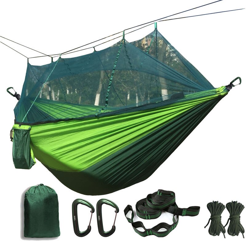 Portable Mosquito net Hammock Double-person Folded Into The Pouch Mosquito Net Hammock Hanging Bed For Travel Kits Camping