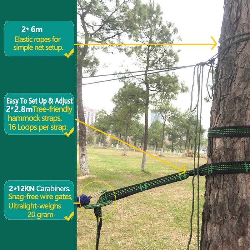 Portable Mosquito net Hammock Double-person Folded Into The Pouch Mosquito Net Hammock Hanging Bed For Travel Kits Camping