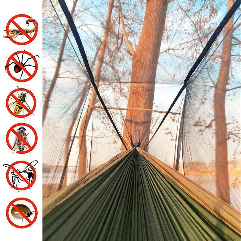 Portable Mosquito net Hammock Double-person Folded Into The Pouch Mosquito Net Hammock Hanging Bed For Travel Kits Camping