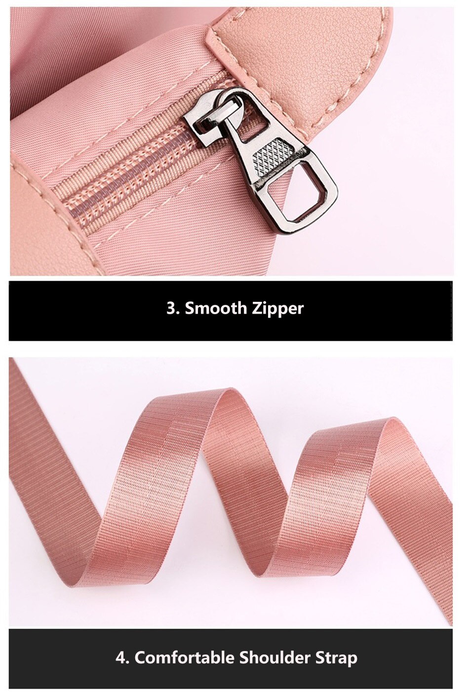 New Female Shoulder Bag High Quality Portable Crossbody Bags Large Capacity Solid Color Waterproof Nylon Fitness Travel Handbags