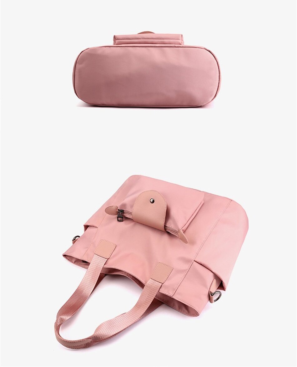 New Female Shoulder Bag High Quality Portable Crossbody Bags Large Capacity Solid Color Waterproof Nylon Fitness Travel Handbags