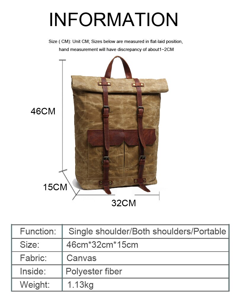 New 2020 Men Canvas Backpack Waterproof Tourist Retro College Large Capacity Bags Quality Casual Vintage Laptop Travel Rucksacks