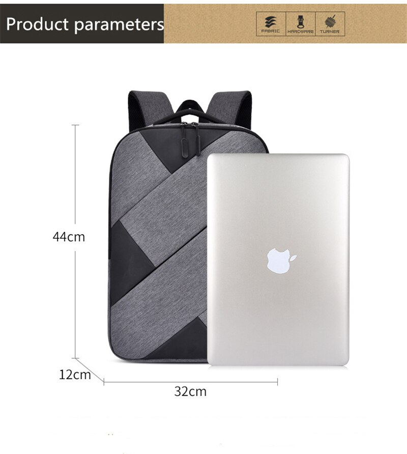 Men's Waterproof Laptop Backpack Large Capacity Business Casual Travel Backpacks Male USB Charging Fashion Teenagers School Bags