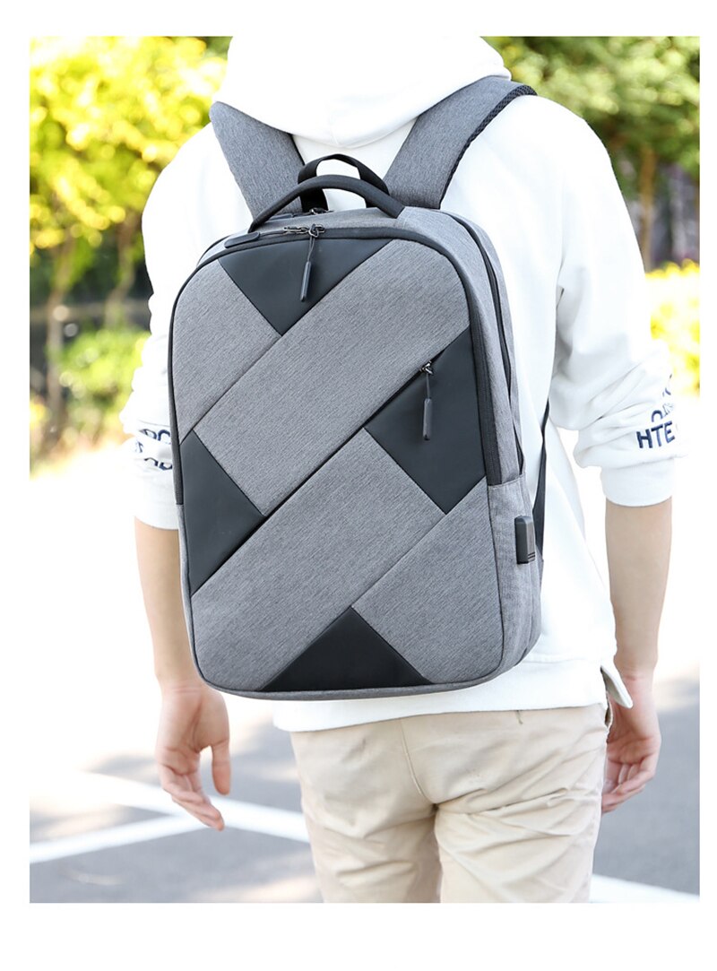 Men's Waterproof Laptop Backpack Large Capacity Business Casual Travel Backpacks Male USB Charging Fashion Teenagers School Bags