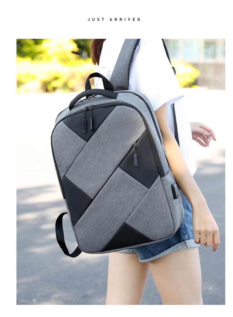 Men's Waterproof Laptop Backpack Large Capacity Business Casual Travel Backpacks Male USB Charging Fashion Teenagers School Bags