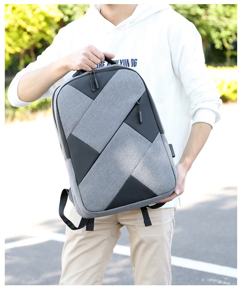 Men's Waterproof Laptop Backpack Large Capacity Business Casual Travel Backpacks Male USB Charging Fashion Teenagers School Bags