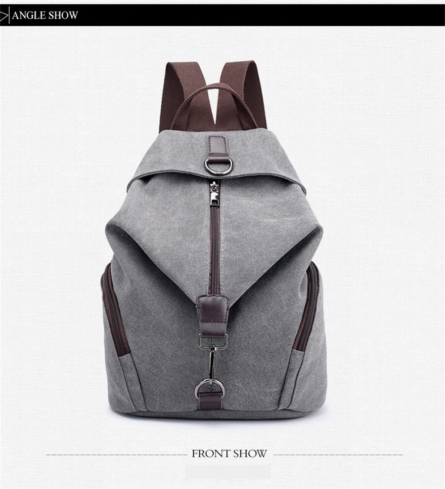 New In 2019 Korean Version Female Backpack Middle School Student Canvas Backpack Fashion Leisure Short-Distance Travel Backpack