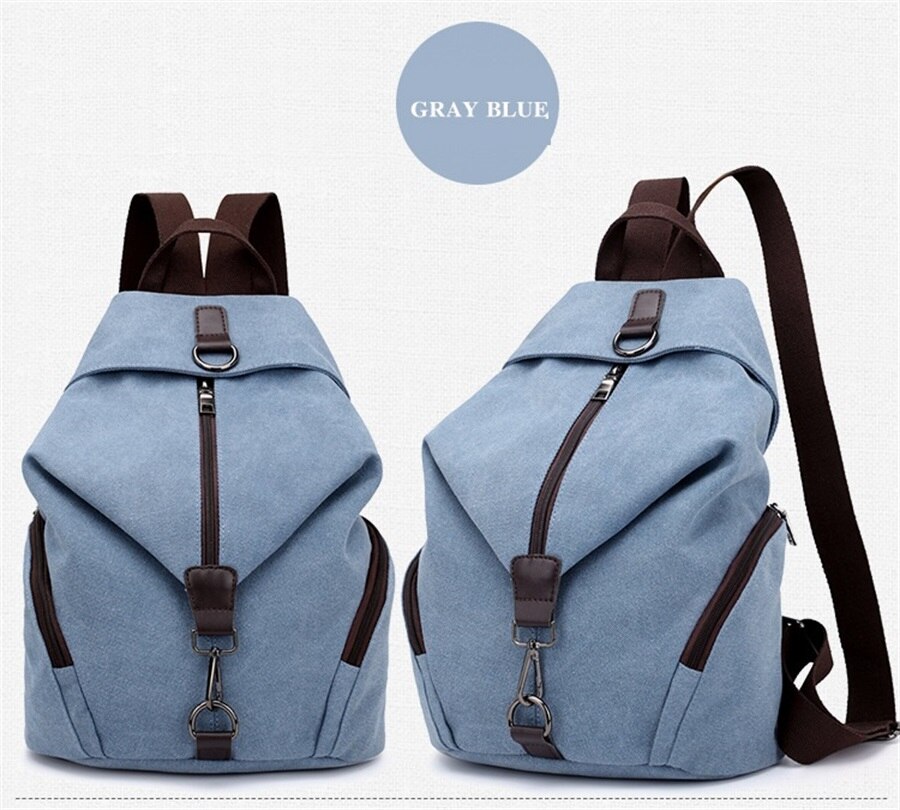 New In 2019 Korean Version Female Backpack Middle School Student Canvas Backpack Fashion Leisure Short-Distance Travel Backpack