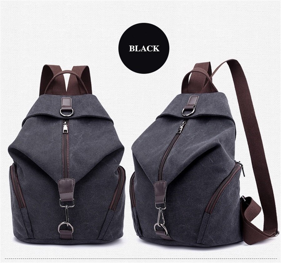 New In 2019 Korean Version Female Backpack Middle School Student Canvas Backpack Fashion Leisure Short-Distance Travel Backpack