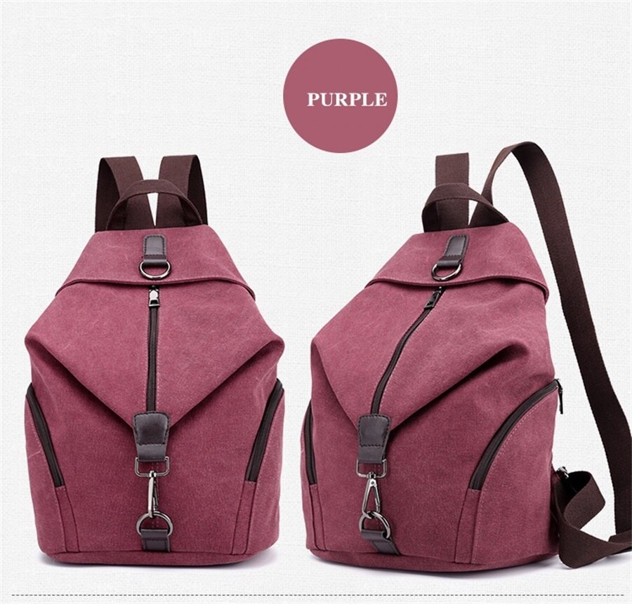 New In 2019 Korean Version Female Backpack Middle School Student Canvas Backpack Fashion Leisure Short-Distance Travel Backpack