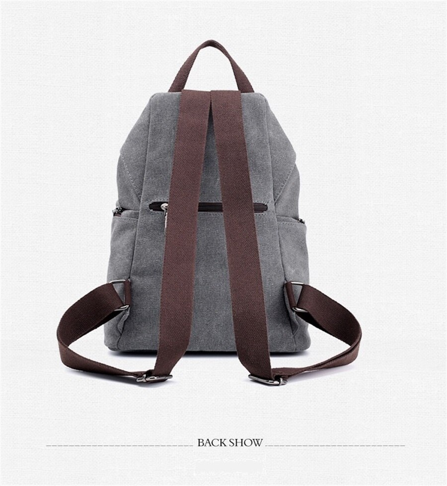 New In 2019 Korean Version Female Backpack Middle School Student Canvas Backpack Fashion Leisure Short-Distance Travel Backpack