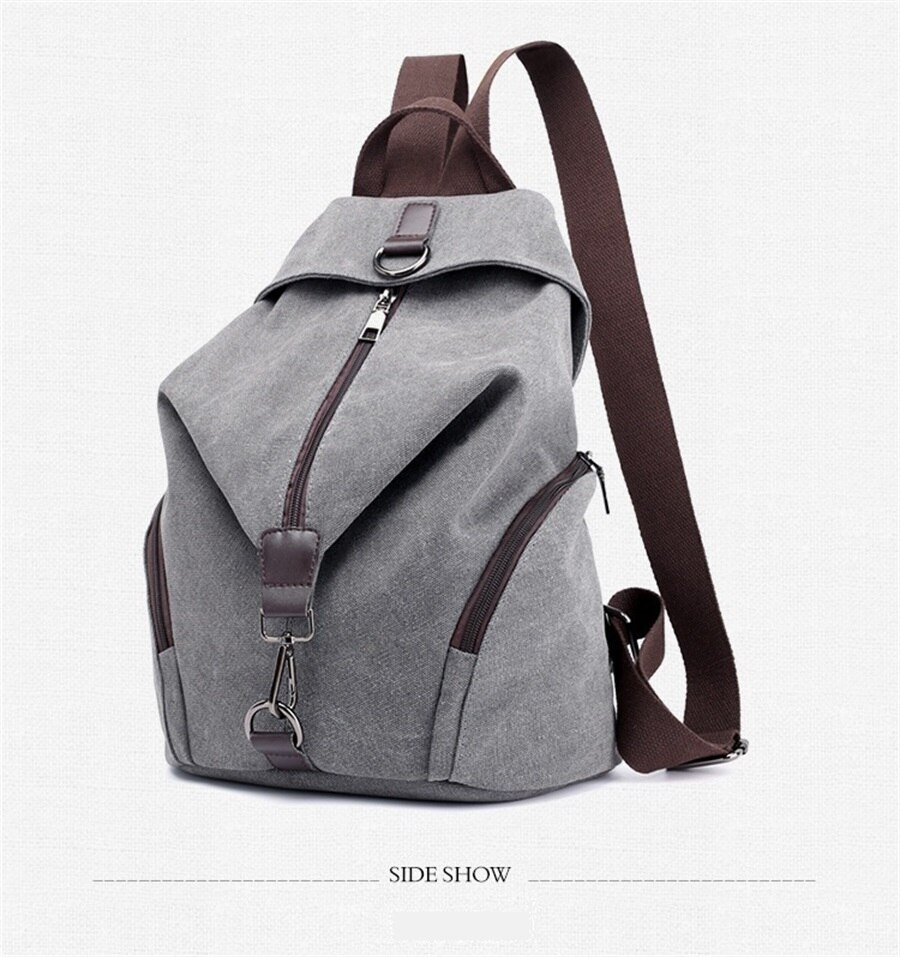 New In 2019 Korean Version Female Backpack Middle School Student Canvas Backpack Fashion Leisure Short-Distance Travel Backpack