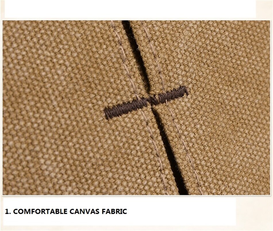 Outdoor Multi-function Travel Bag Mens High Quality Casual Crossbody Bag Folding Front Pocket Mens Shoulder Business Canvas Bags