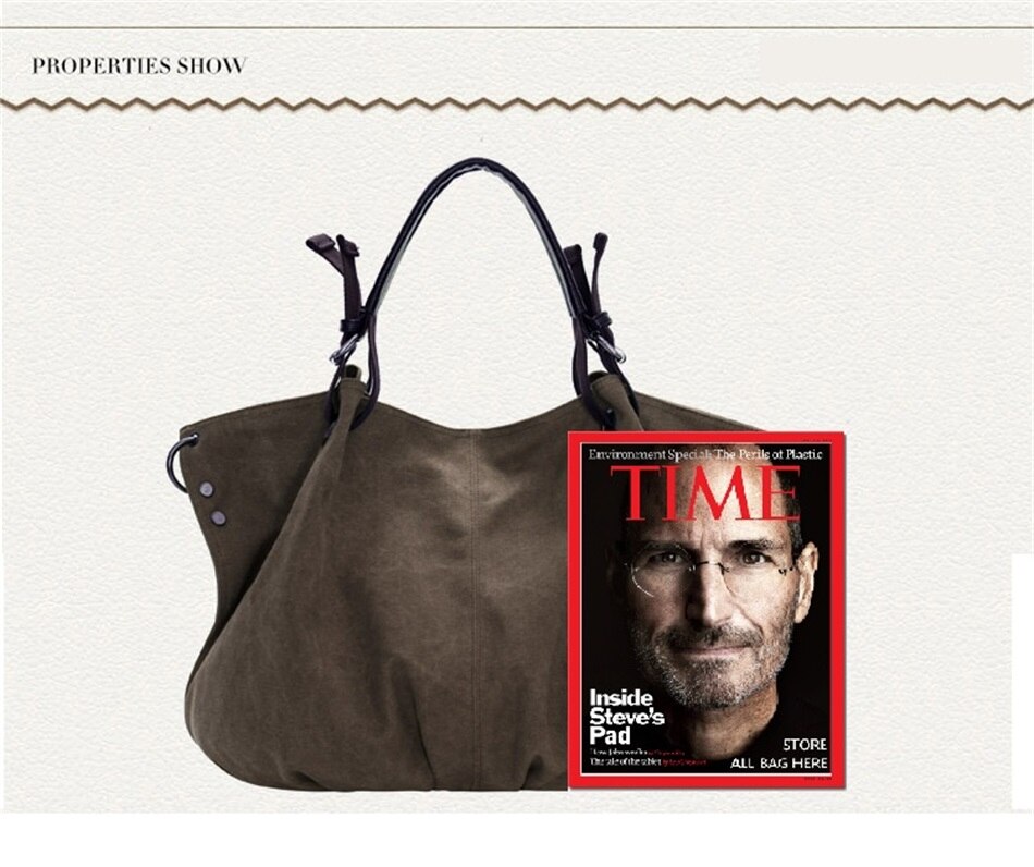 New Fashion Canvas Bag One Shoulder Crossbody Woman Bags Canvas Casual Single Shoulder Large Capacity Korean Fashion Female Bags