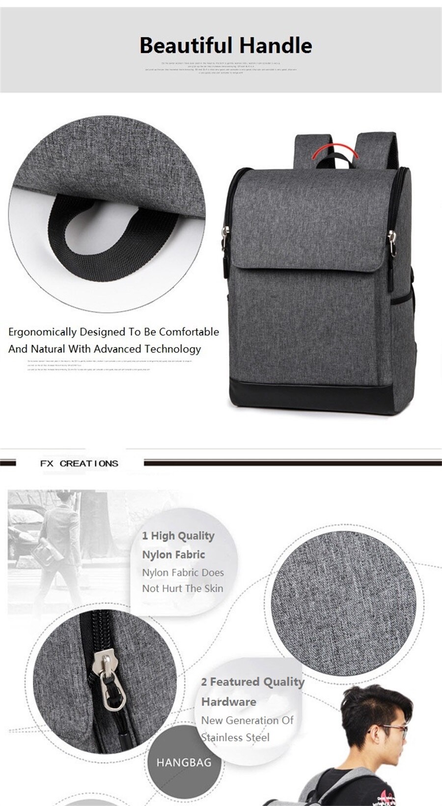 New Large Capacity Waterproof Multifunction 15.6Inch Laptop Backpack Outdoor Shoulders Office Work Men And Women Travel Backpack