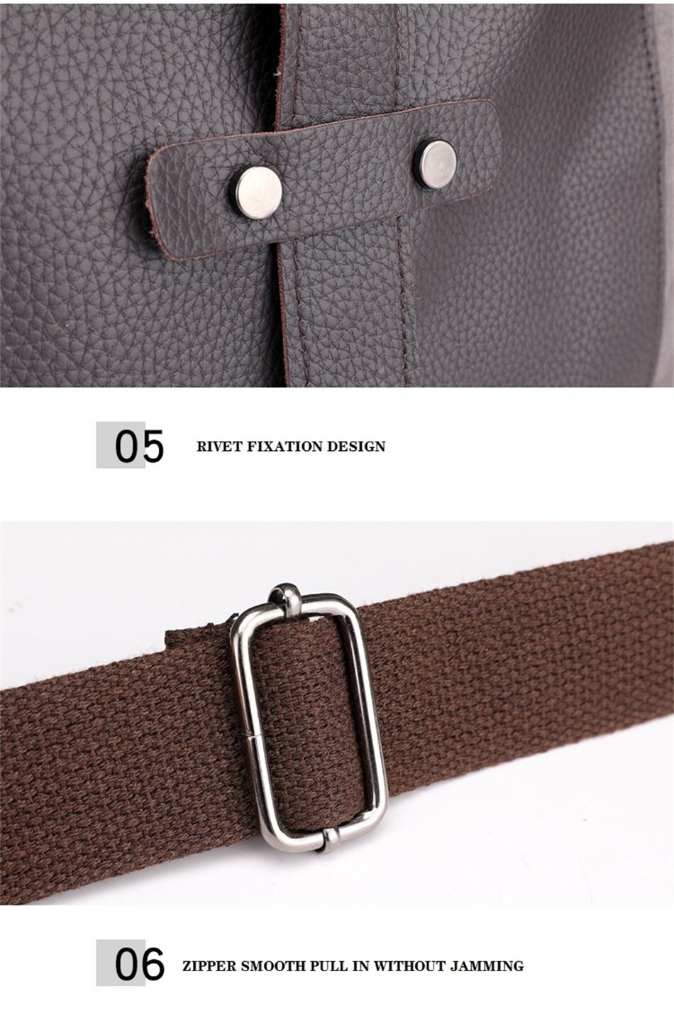 Vintage Element Canvas Large Capacity Crossbody Woman Bag Casual Shoulder Strap Detachable Tote Bag Shoulder Soft Fabric Handbag