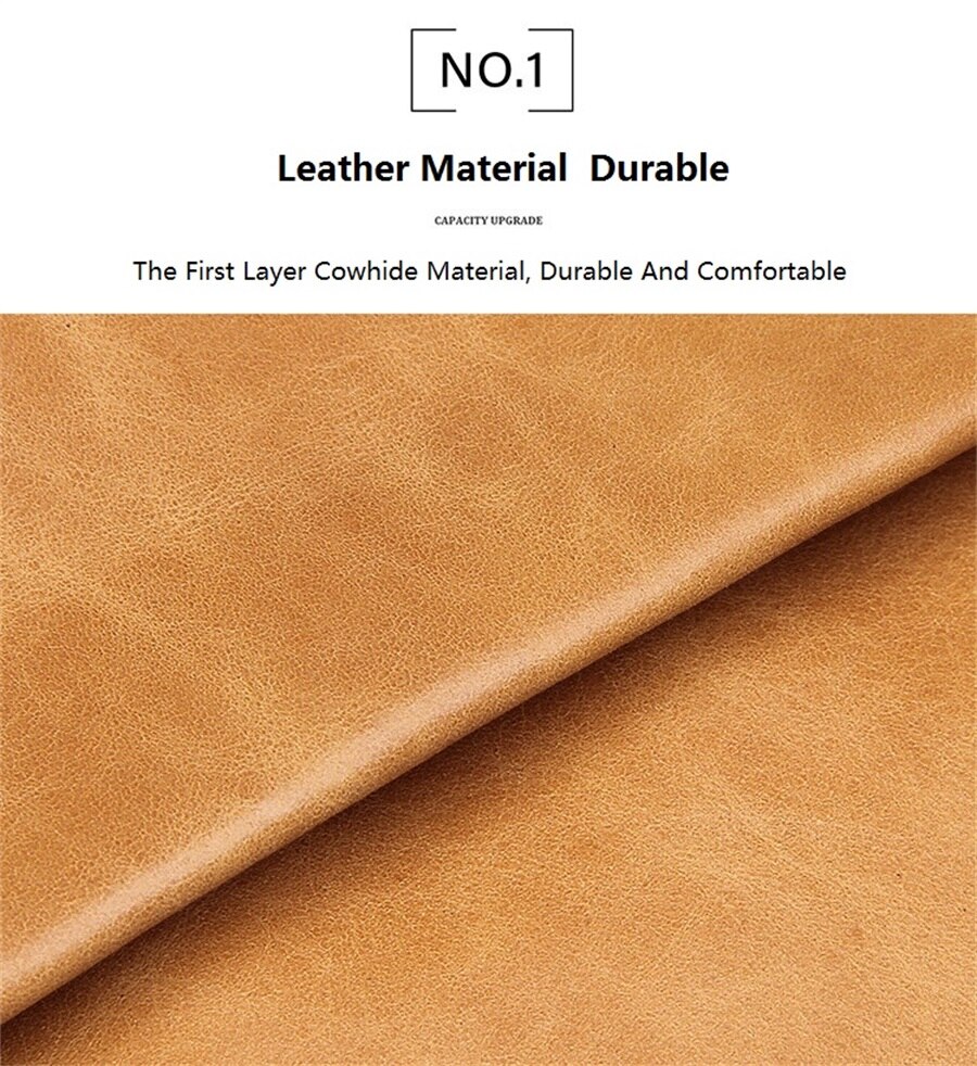 Leather Men Casual 17-Inch Laptop Backpack Travel Backpack Waterproof Men Top Quality Retro Genuine Cowhide First Layer Knapsack