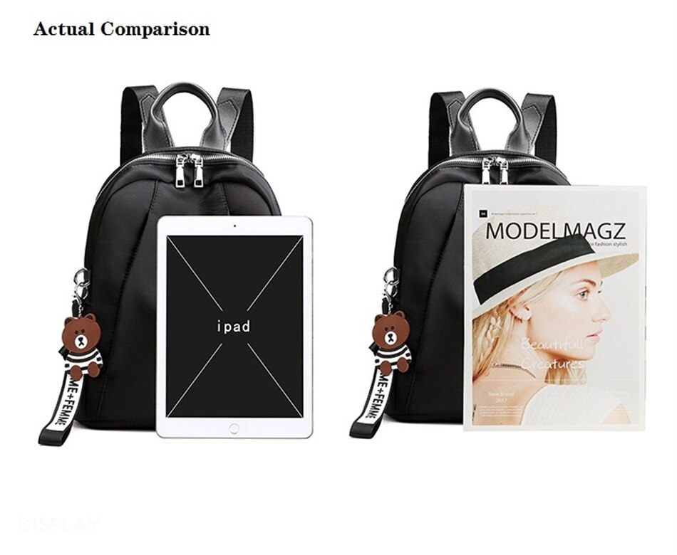 Simple Shoulders Women Bag Fashion Waterproof Nylon Cloth Shoulders Bag Korean Version Of The Wild Mini Shopping Travel Backpack