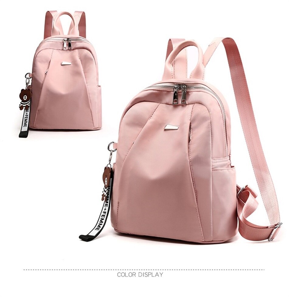 Simple Shoulders Women Bag Fashion Waterproof Nylon Cloth Shoulders Bag Korean Version Of The Wild Mini Shopping Travel Backpack