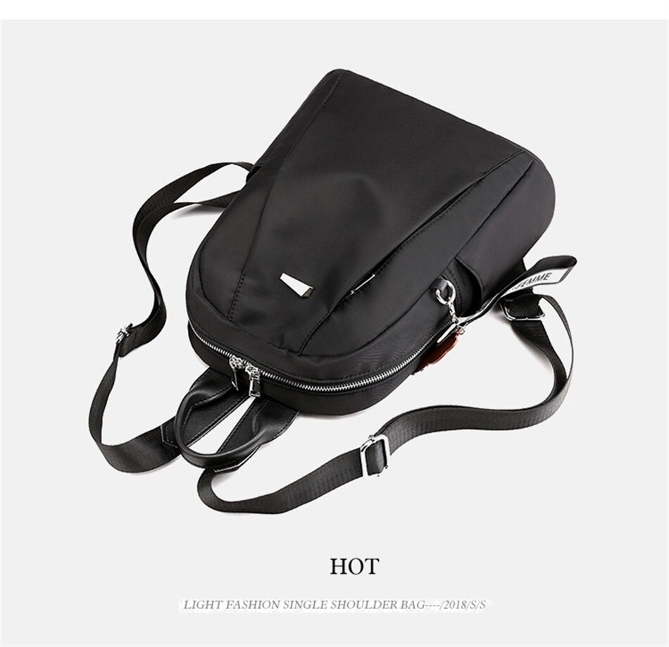 Simple Shoulders Women Bag Fashion Waterproof Nylon Cloth Shoulders Bag Korean Version Of The Wild Mini Shopping Travel Backpack