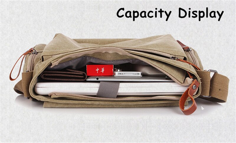 Men's Vintage Messenger Bags Quality Canvas Shoulder Bag Men Casual Business Crossbody School Bag Sports Printing Travel Handbag