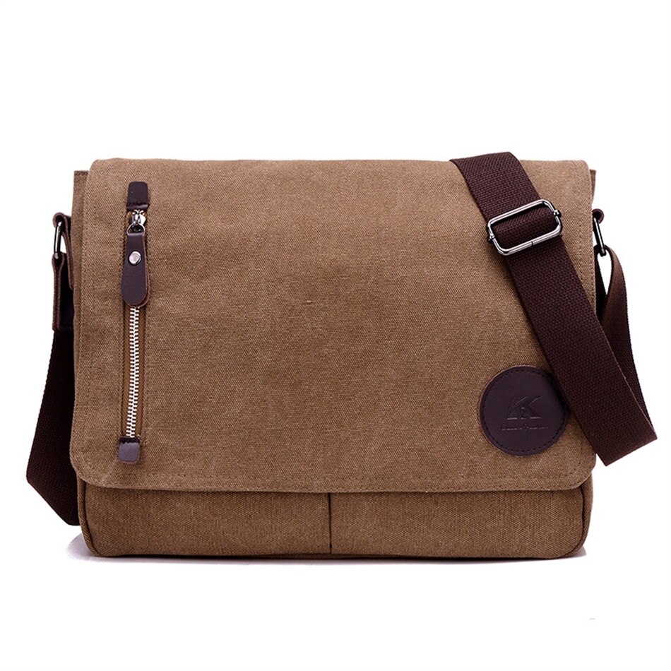 2019 New Fashion Trends Canvas Bags  Business Documents Solid Color Male Bags Urban Leisure Sport Travel Messenger Shoulder Bags