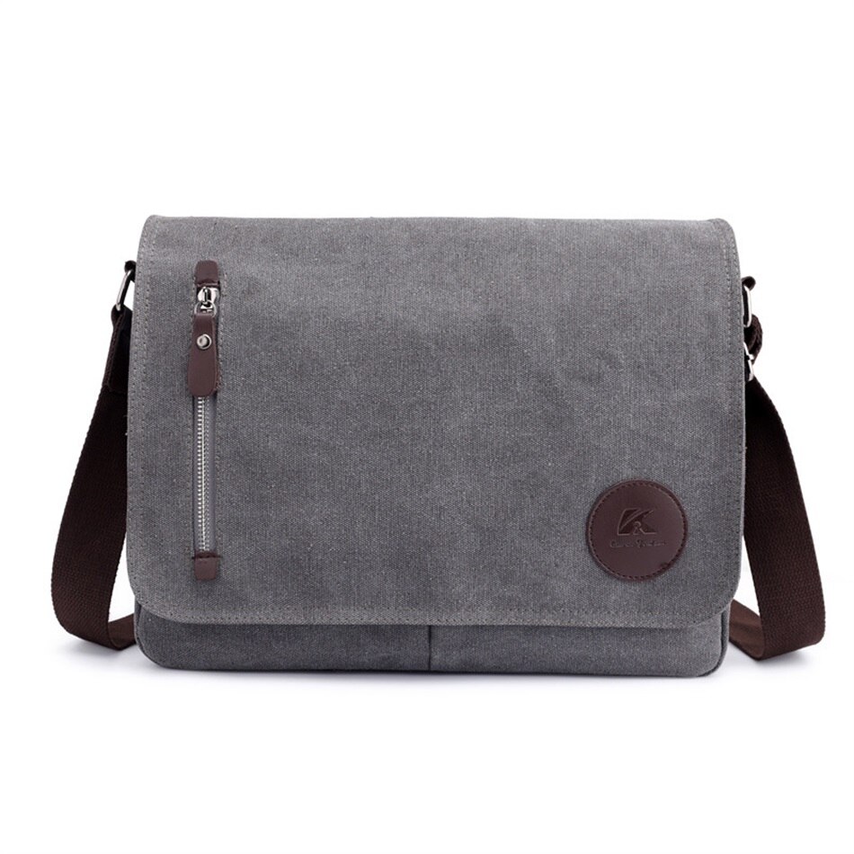 2019 New Fashion Trends Canvas Bags  Business Documents Solid Color Male Bags Urban Leisure Sport Travel Messenger Shoulder Bags