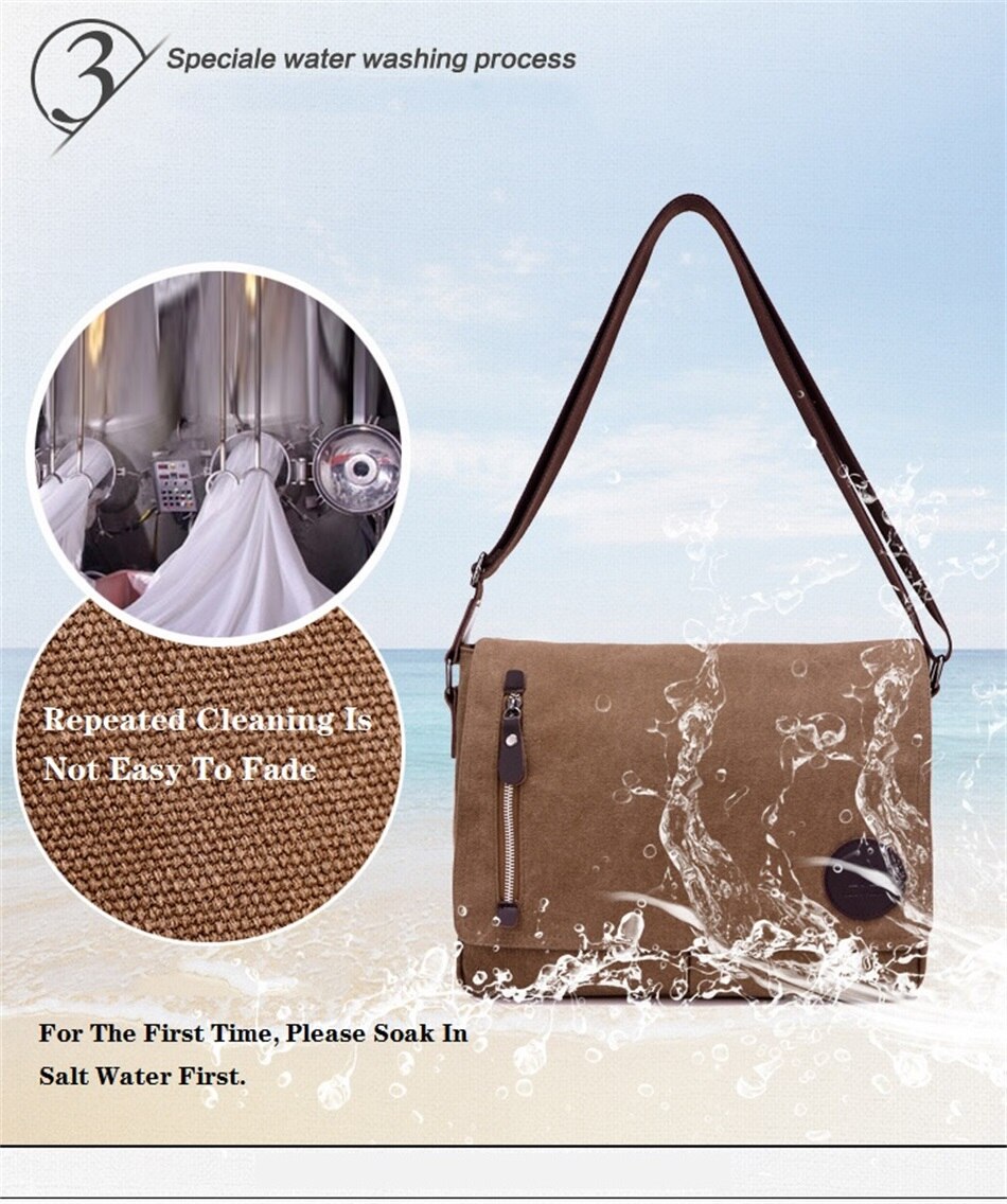 2019 New Fashion Trends Canvas Bags  Business Documents Solid Color Male Bags Urban Leisure Sport Travel Messenger Shoulder Bags