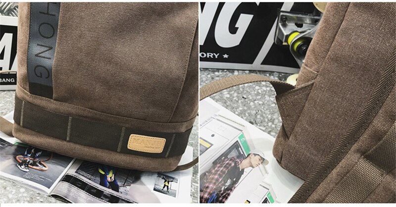 Fashion Men Canvas Backpacks School Teenager Student Large Capacity Harajuku Bag Waterproof Casual Street Laptop Travel Backpack