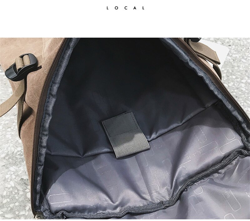 Fashion Men Canvas Backpacks School Teenager Student Large Capacity Harajuku Bag Waterproof Casual Street Laptop Travel Backpack