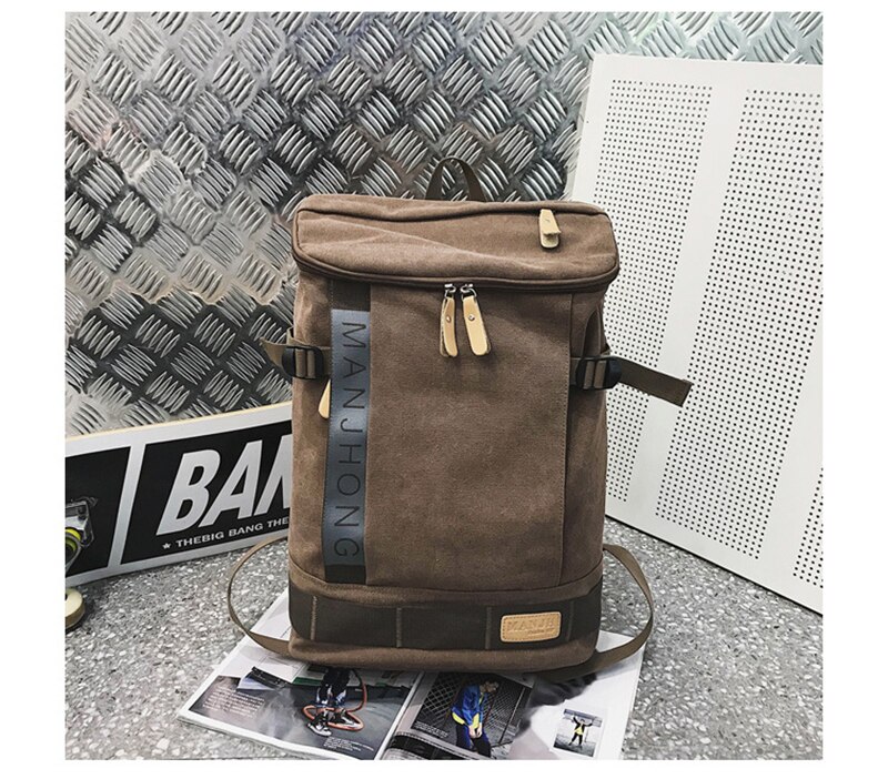 Fashion Men Canvas Backpacks School Teenager Student Large Capacity Harajuku Bag Waterproof Casual Street Laptop Travel Backpack