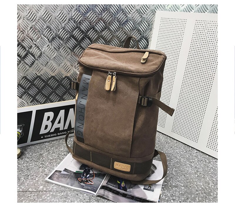 Fashion Men Canvas Backpacks School Teenager Student Large Capacity Harajuku Bag Waterproof Casual Street Laptop Travel Backpack