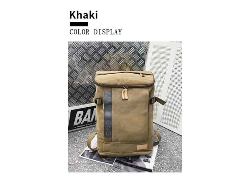 Fashion Men Canvas Backpacks School Teenager Student Large Capacity Harajuku Bag Waterproof Casual Street Laptop Travel Backpack
