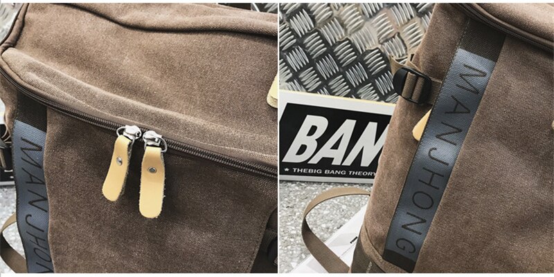 Fashion Men Canvas Backpacks School Teenager Student Large Capacity Harajuku Bag Waterproof Casual Street Laptop Travel Backpack