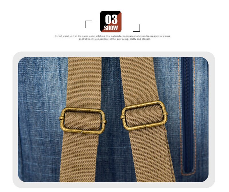 New Retro Denim Backpack Female Casual Travel School Bags For Teenage Girls Outdoor Sports Shopping Anti-Theft Laptop Backpacks