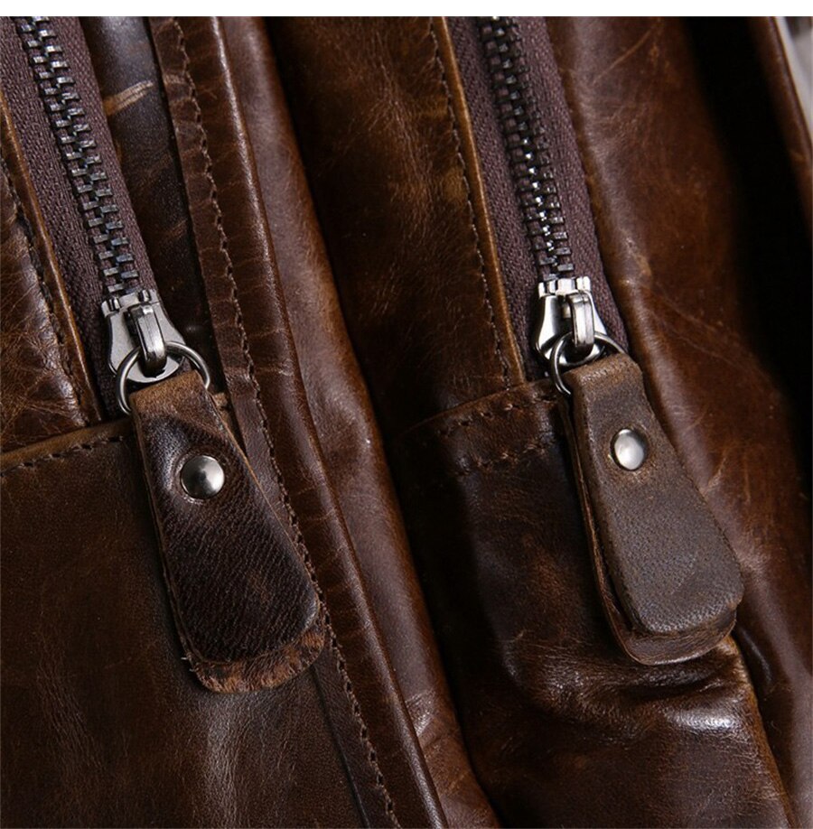 New Style Genuine Leather Mens Fashion Trend Luggage Backpack New Design Large Capacity Travel Backpack Mens Laptop Bag Knapsack