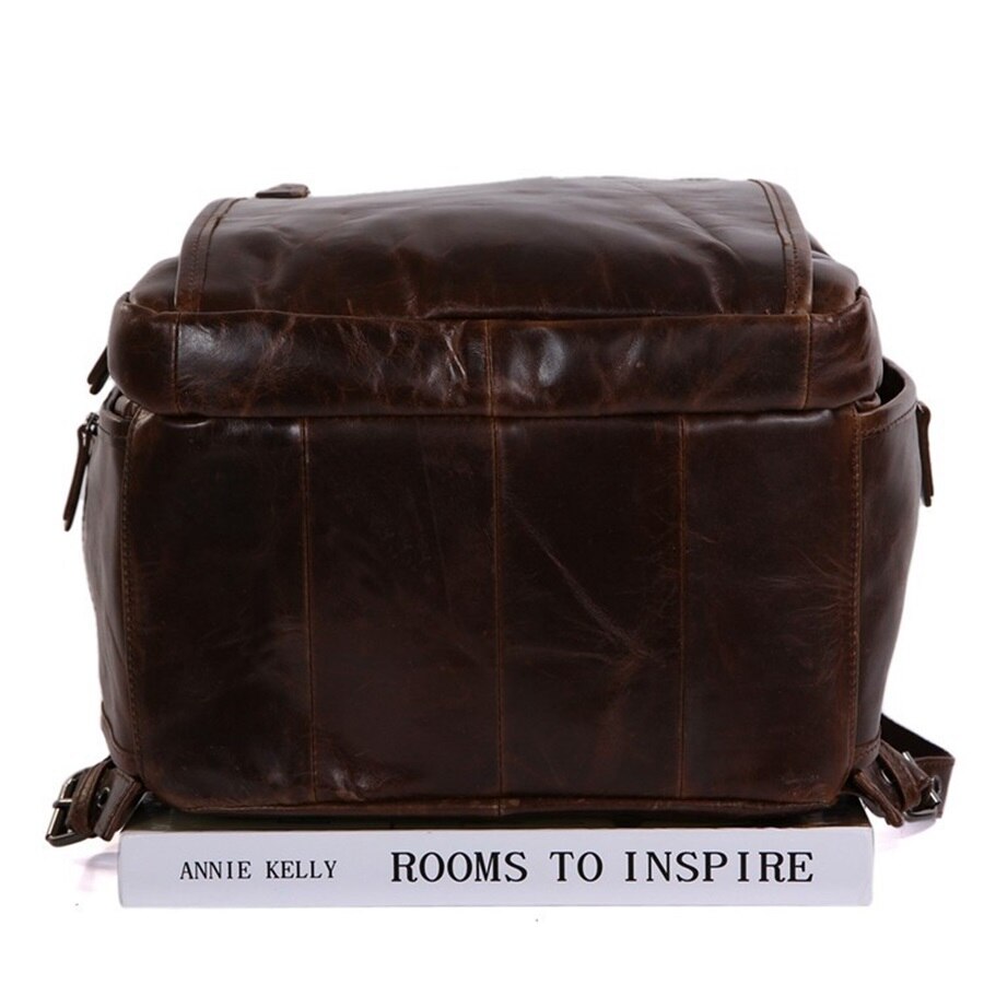 New Style Genuine Leather Mens Fashion Trend Luggage Backpack New Design Large Capacity Travel Backpack Mens Laptop Bag Knapsack