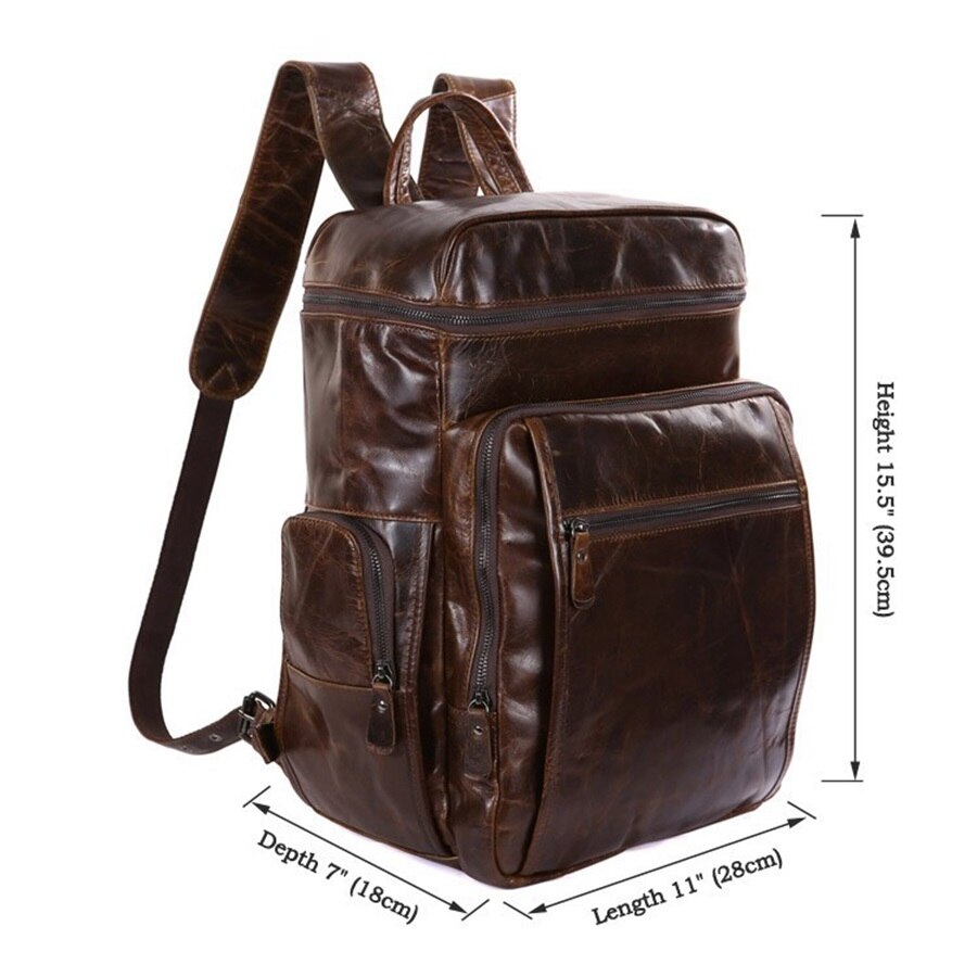 New Style Genuine Leather Mens Fashion Trend Luggage Backpack New Design Large Capacity Travel Backpack Mens Laptop Bag Knapsack