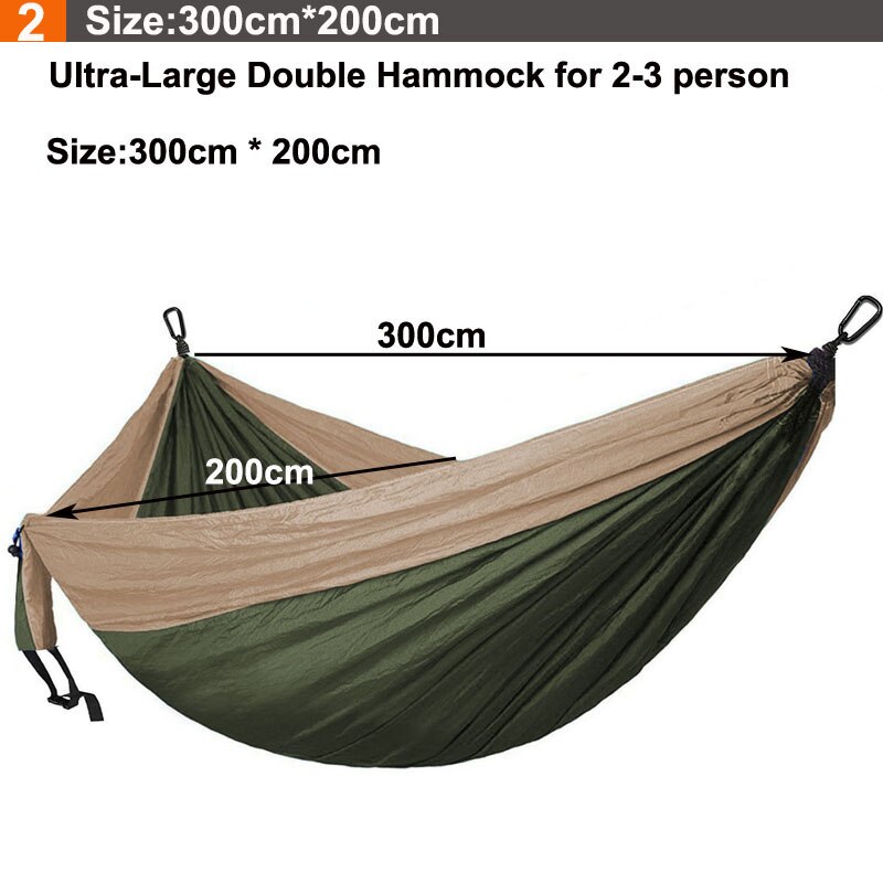 Camping Parachute Hammock Survival Garden Outdoor Furniture Leisure Sleeping Hamaca Travel Double Hammock 300*200cm