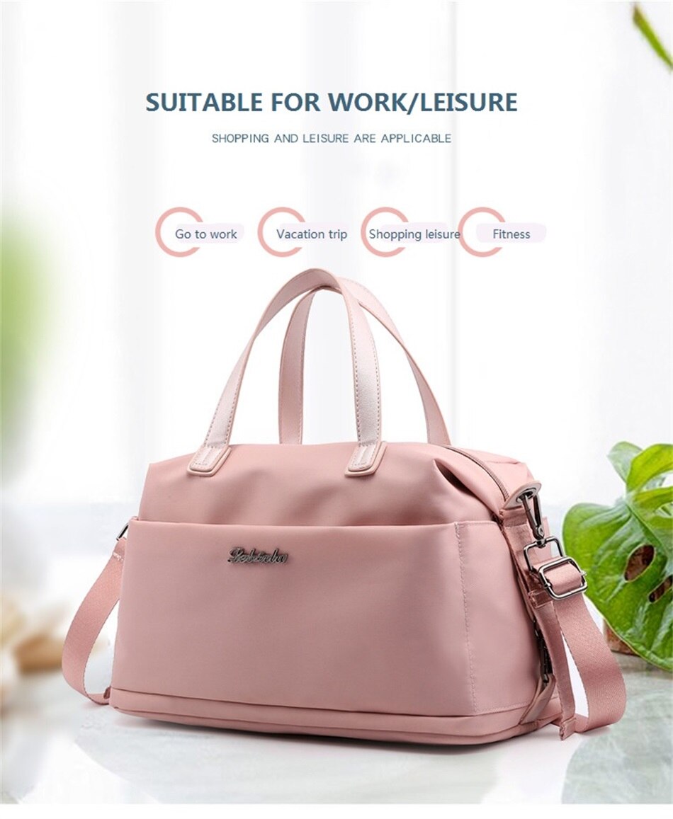 Outdoor Leisure Fashion Female Bag New Trend Fashion Simple Portable Single Shoulder Bag Waterproof Solid Color Nylon Female Bag