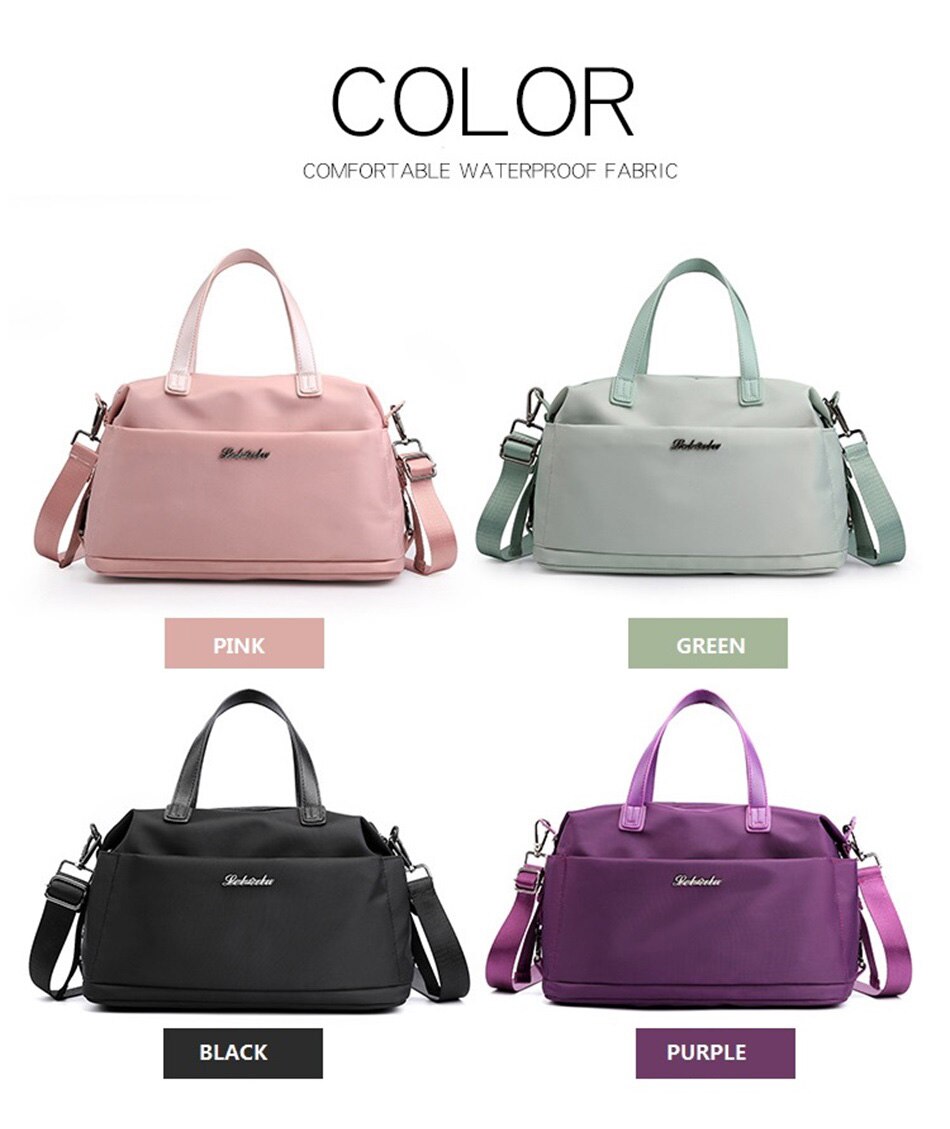 Outdoor Leisure Fashion Female Bag New Trend Fashion Simple Portable Single Shoulder Bag Waterproof Solid Color Nylon Female Bag